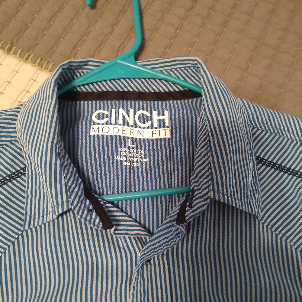 Large Long sleeve cinch pearl snap